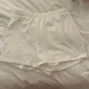 Women's White Aritzia Terry Shorts